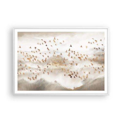 Plagát v bielom ráme - Už je čas... - 100x70 cm