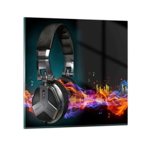 Obraz na skle - V ohni hudby - 60x60 cm