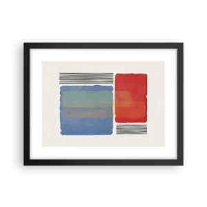 Plagát v čiernom ráme - Duch a písmeno geometrie - 40x30 cm