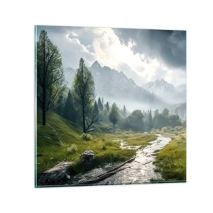 Obraz na skle - Tam a späť - 30x30 cm