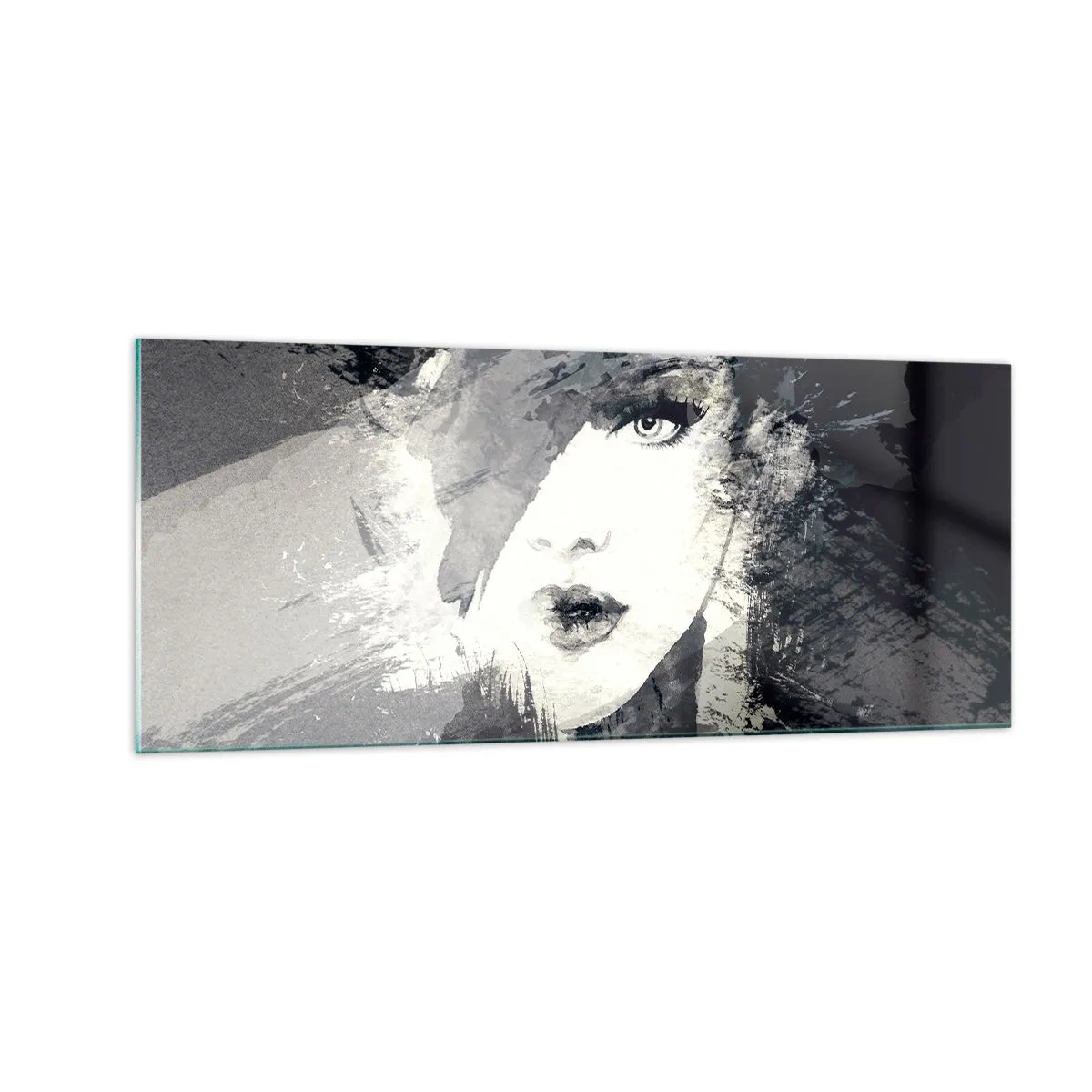 Obraz na skle - Za šedým závojom - 100x40 cm