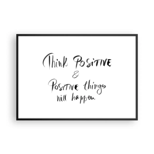 Plagát v čiernom ráme - Ako žiť? - 100x70 cm