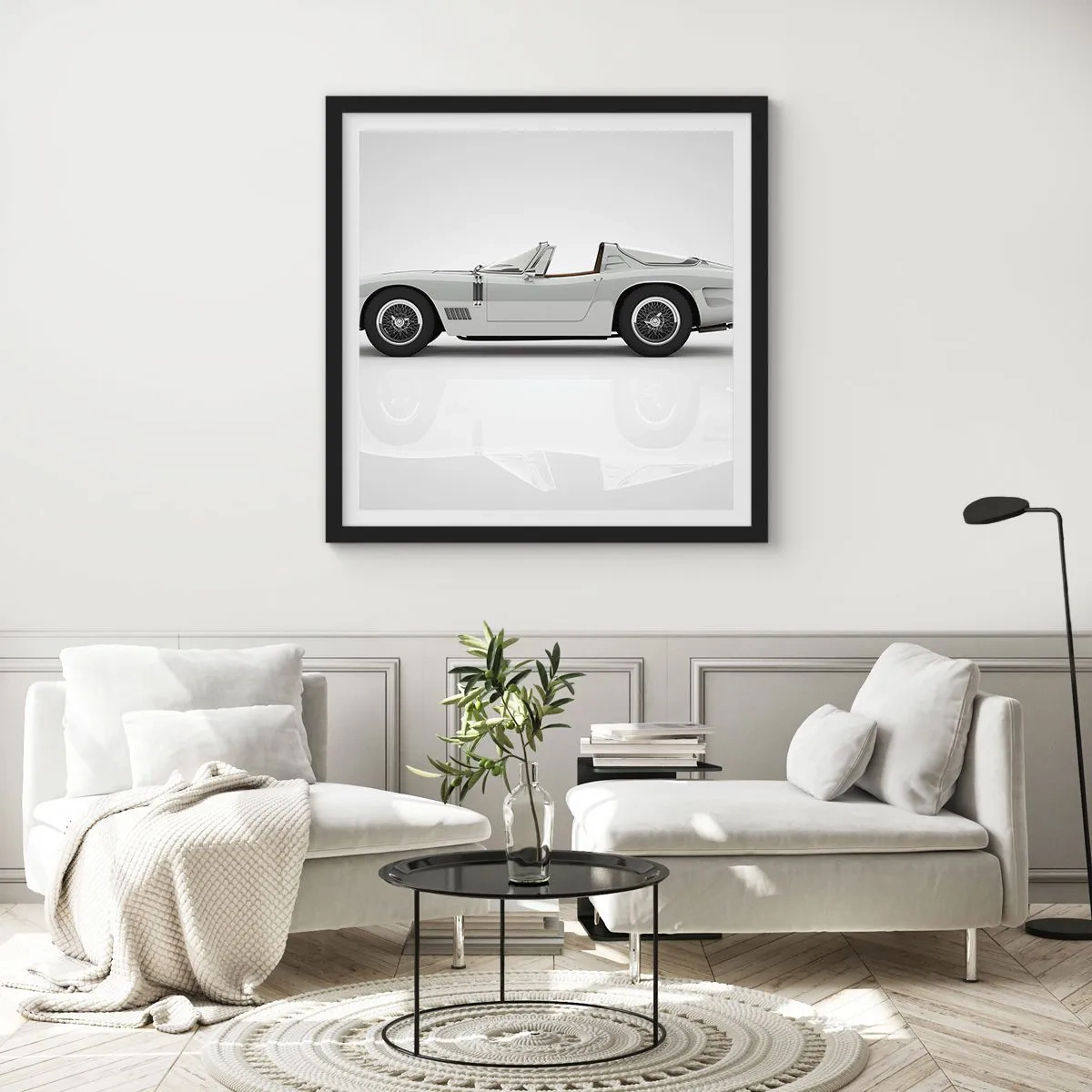 Plagát v čiernom ráme - Prísľub zábavy - 60x60 cm