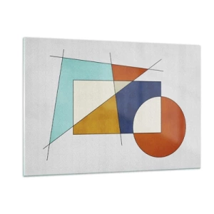 Obraz na skle - Abstrakcia: modernistická zábava - 120x80 cm