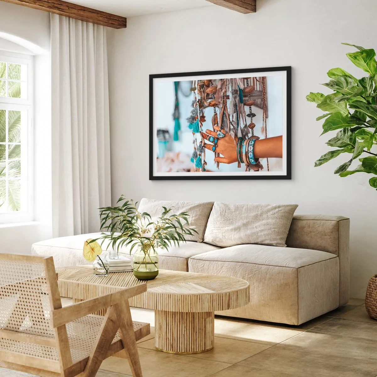 Plagát v čiernom ráme - Miestne poklady - 91x61 cm