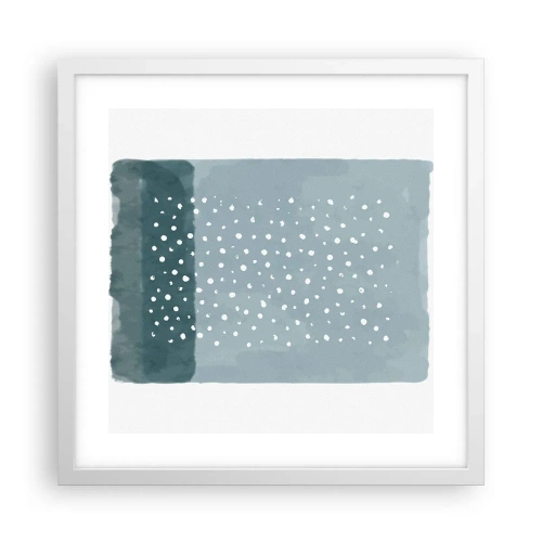 Plagát v bielom ráme - Pestované na modrej - 40x40 cm