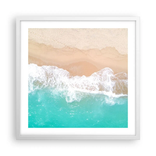 Plagát v bielom ráme - Maznavý dotyk - 50x50 cm