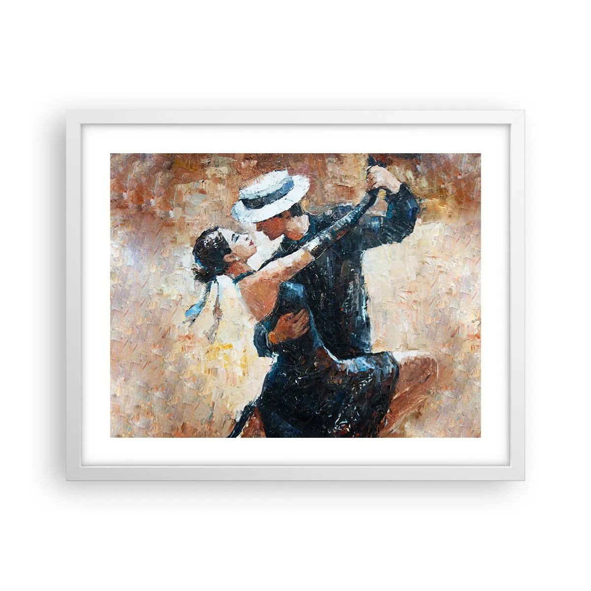 Plagát v bielom ráme - A la Rudolf Valentino - 50x40 cm