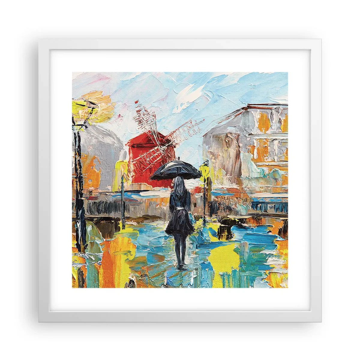 Plagát v bielom ráme - Parížske legendy - 40x40 cm