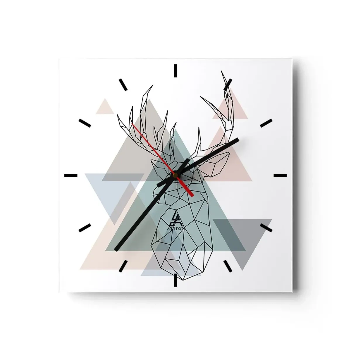 Nástenné hodiny - V geometrickom lese - 30x30 cm