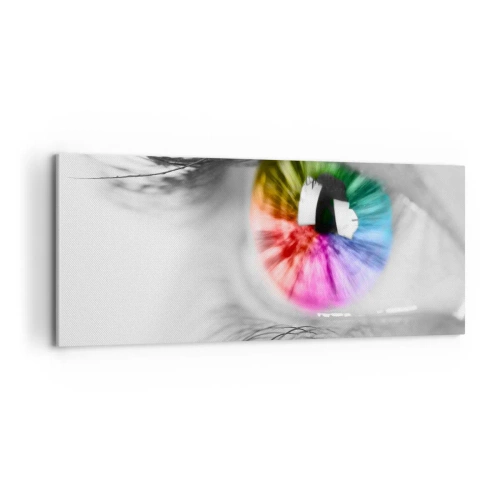 Obraz na plátne - Pozerať sa na svet farebne - 100x40 cm