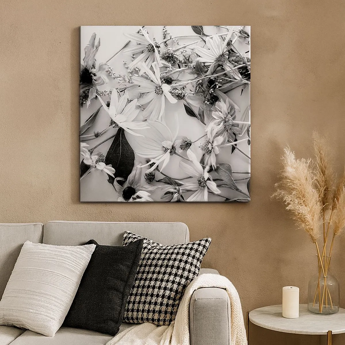 Obraz na plátne - Kvety bez kytice - 30x30 cm