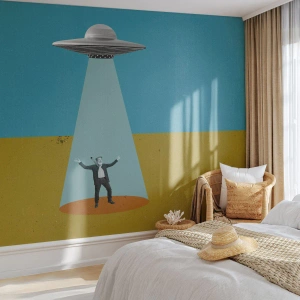 Fototapeta Premium Sand - Blízke stretnutie - Ufo, Moderné umenie, Surrealizmus - 100x70 cm