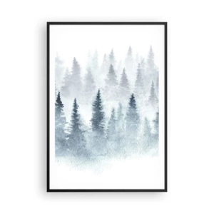 Plagát v čiernom ráme - Zahalené hmlou - 70x100 cm