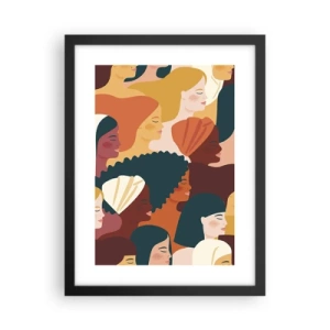 Plagát v čiernom ráme - Iba ženskosť - 30x40 cm