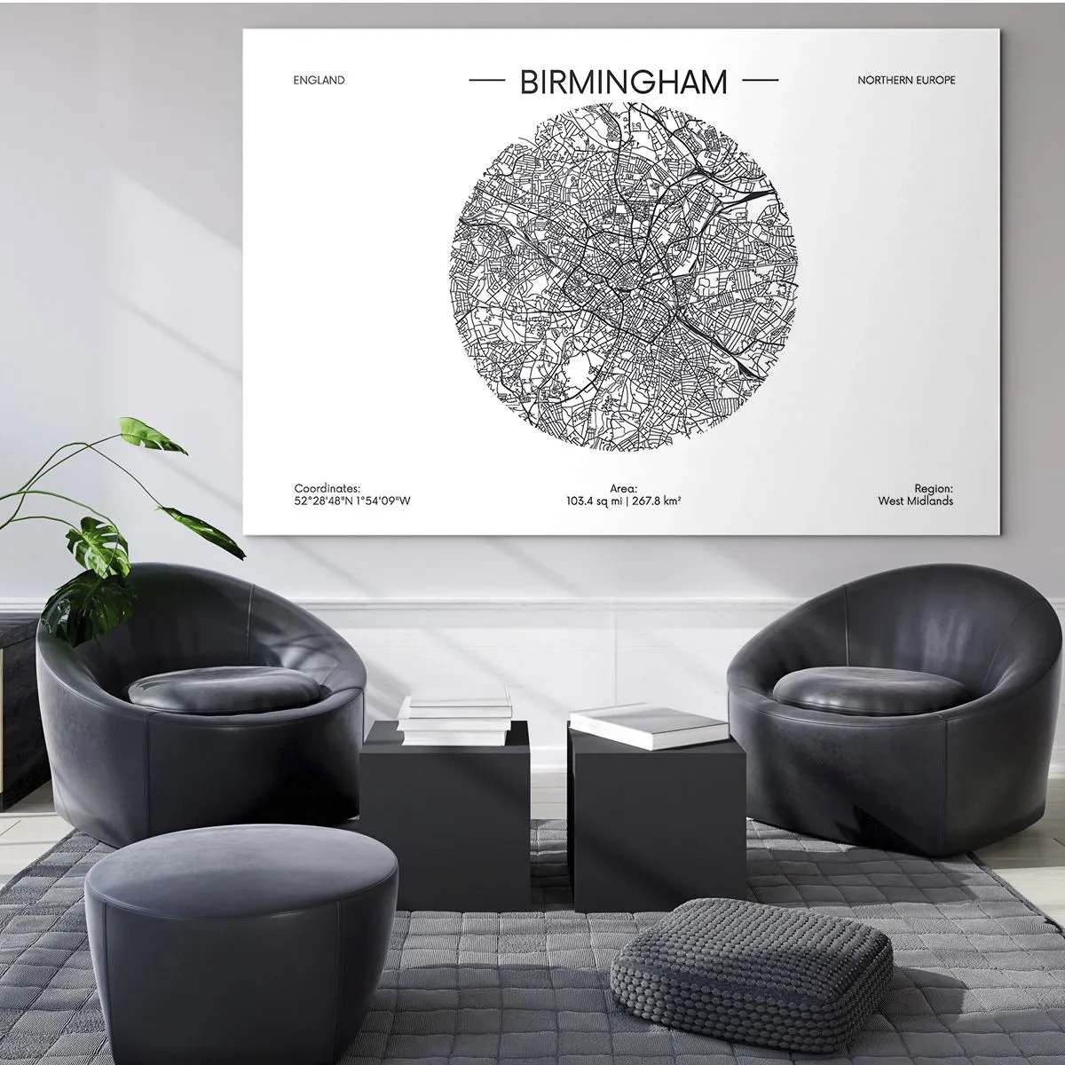 Obraz na skle - Anatómia Birminghamu - 100x70 cm
