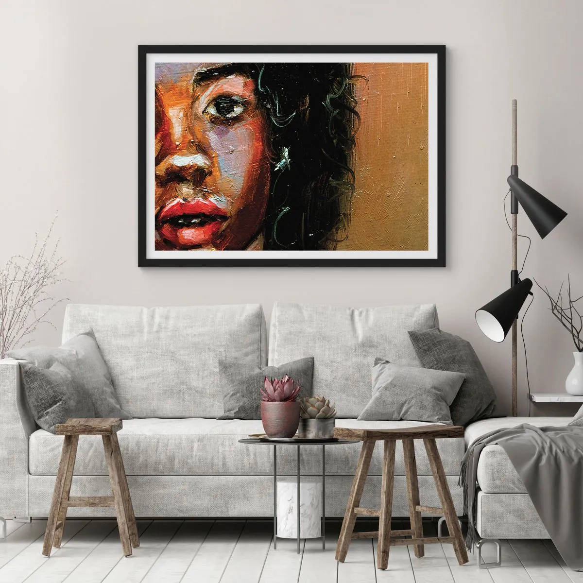 Plagát v čiernom ráme - Čierna a jas - 50x40 cm