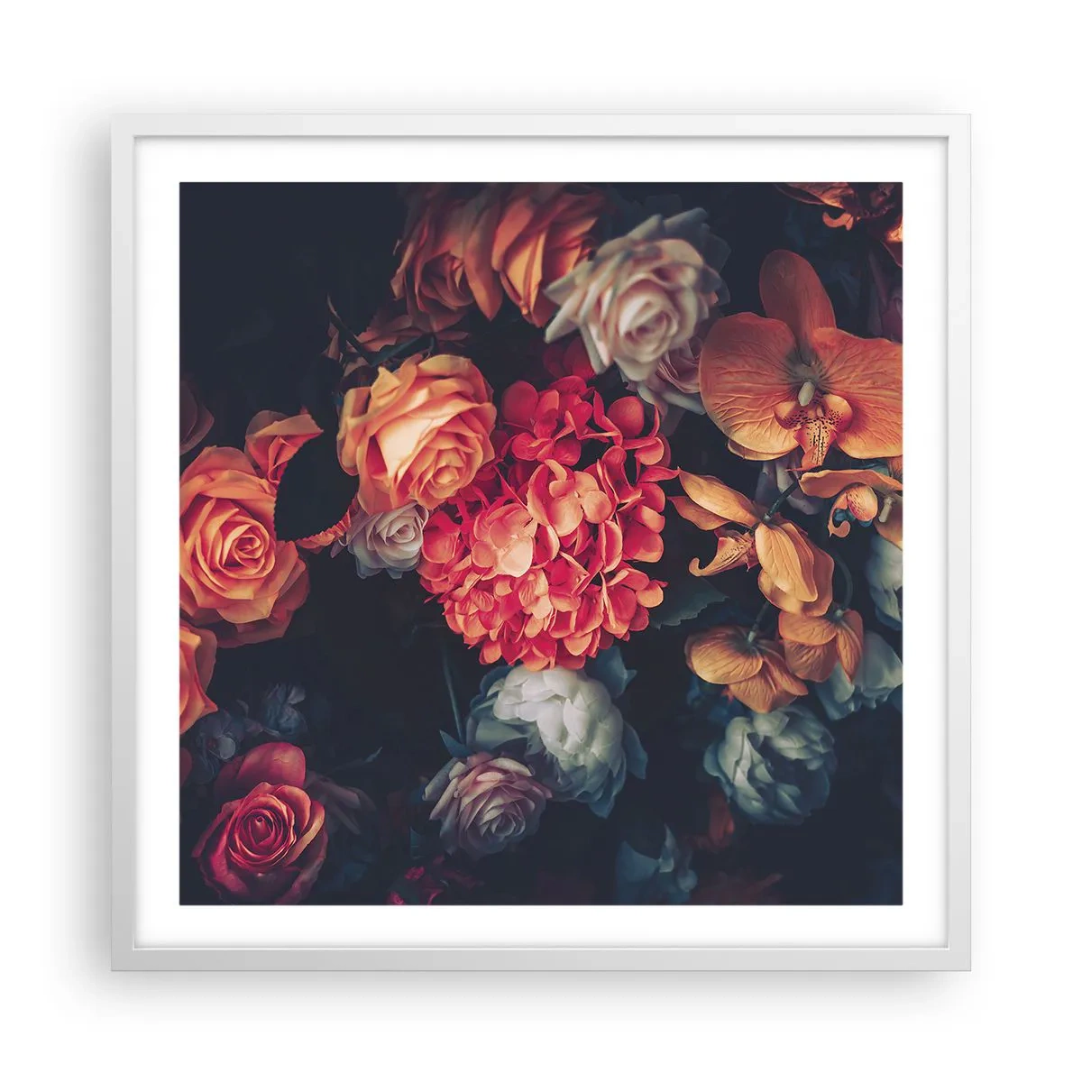 Plagát v bielom ráme - Ako u holandských majstrov - 60x60 cm