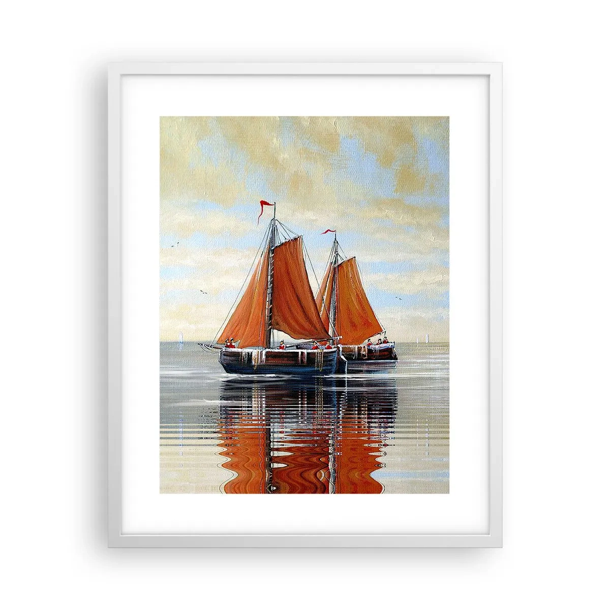 Plagát v bielom ráme - Pluj, námorník… - 40x50 cm