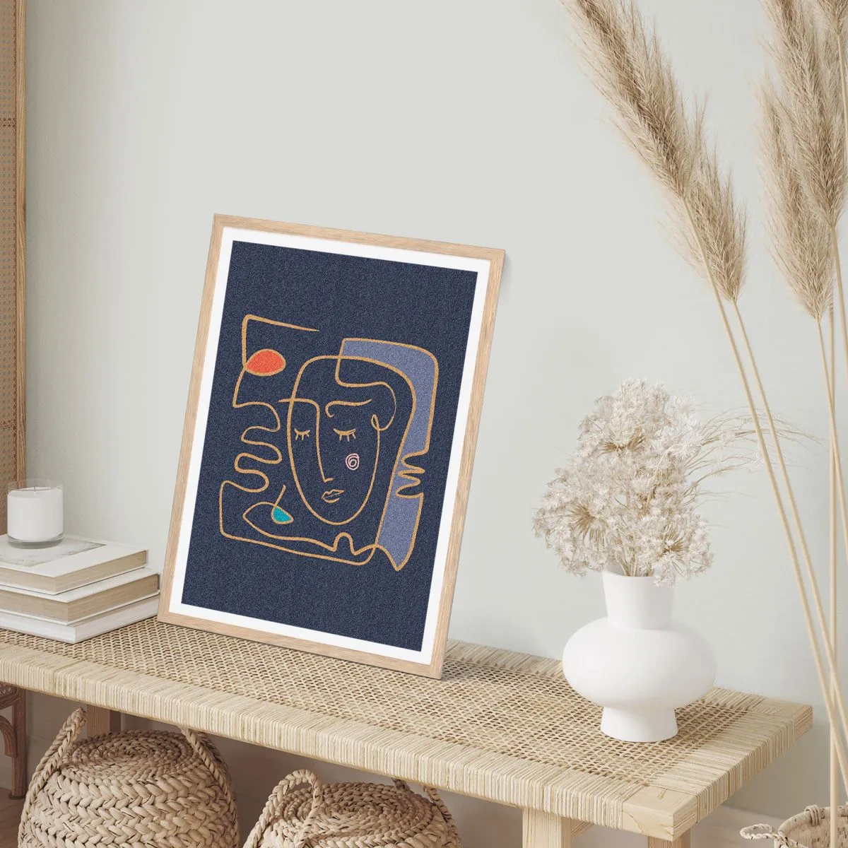 Plagát v ráme zo svetlého duba - V zádumčivosti - 40x50 cm