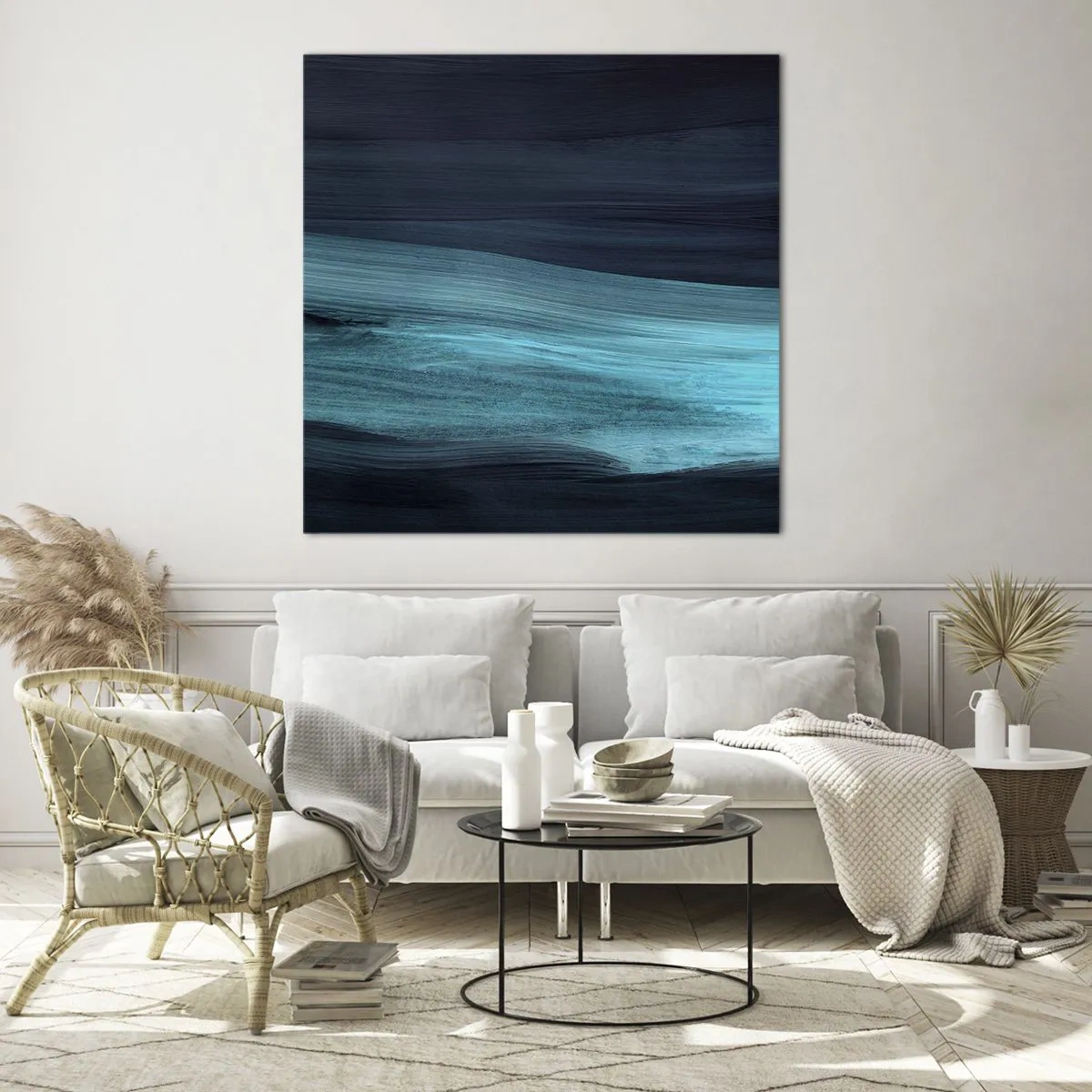 Obraz na skle - Plávaj s prúdom - 70x70 cm