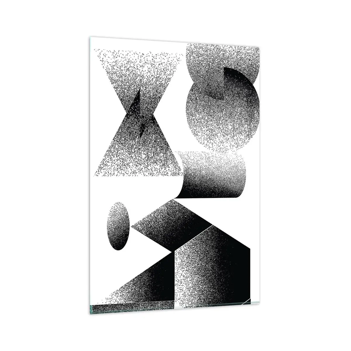 Obraz na skle - Uhly a ovály - 80x120 cm