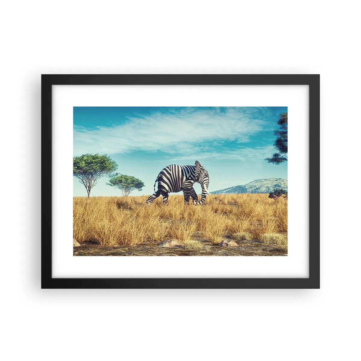 Plagát v čiernom ráme - Šedá už nie je v móde - 40x30 cm