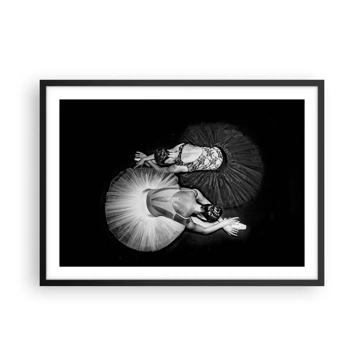 Plagát v čiernom ráme - Jin a jang – ideálna rovnováha - 70x50 cm
