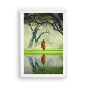 Plagát v bielom ráme - Na ceste k osvieteniu - 61x91 cm