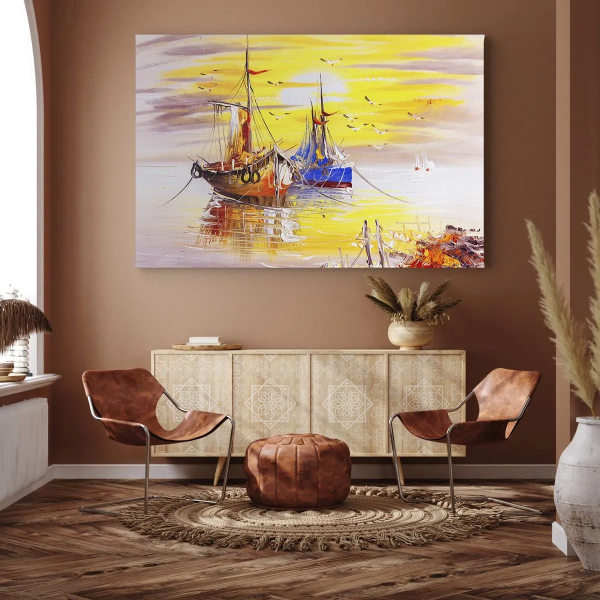 Obraz na plátne - Zaslúžený odpočinok v prístave - 120x80 cm