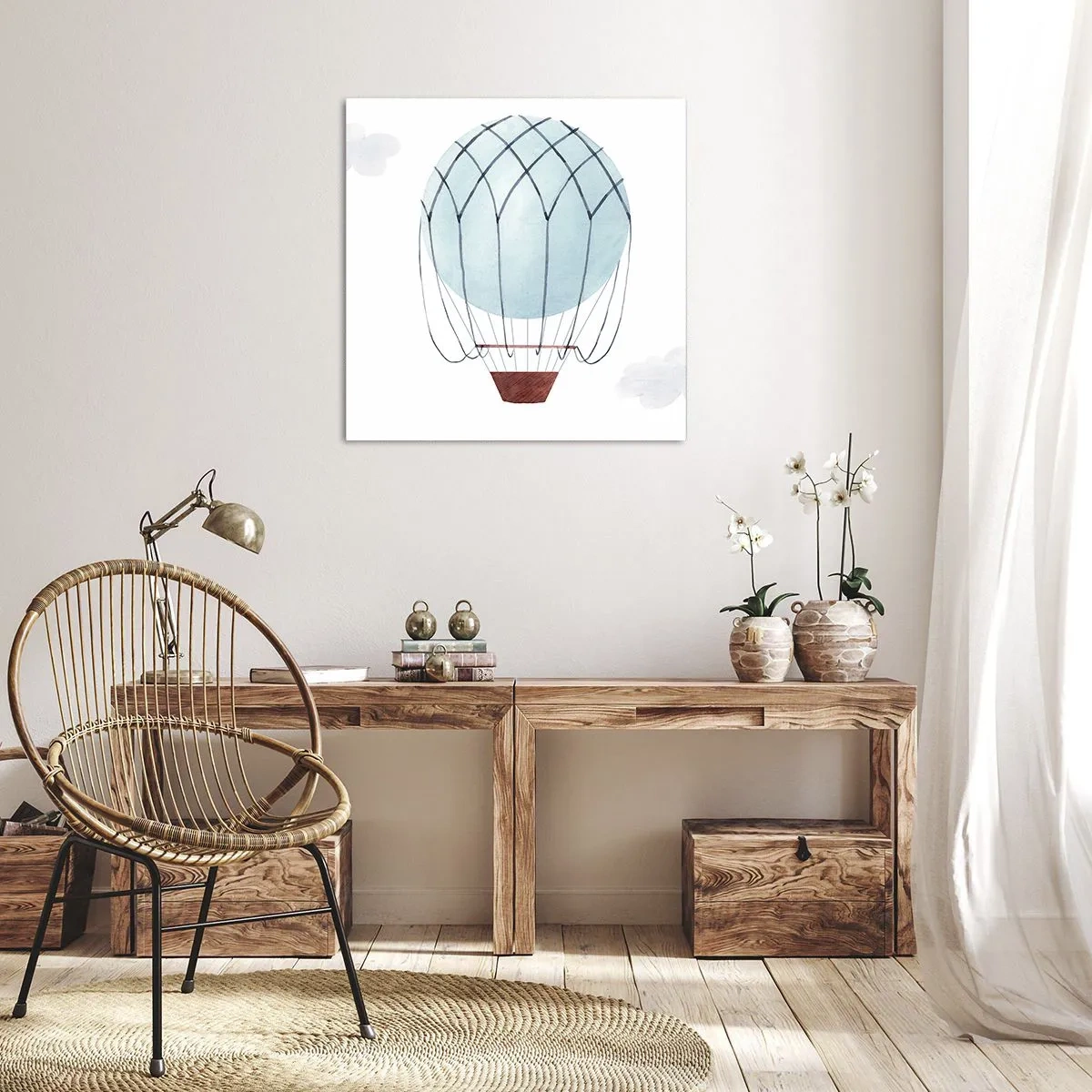 Obraz na plátne - Celý v oblakoch - 50x50 cm