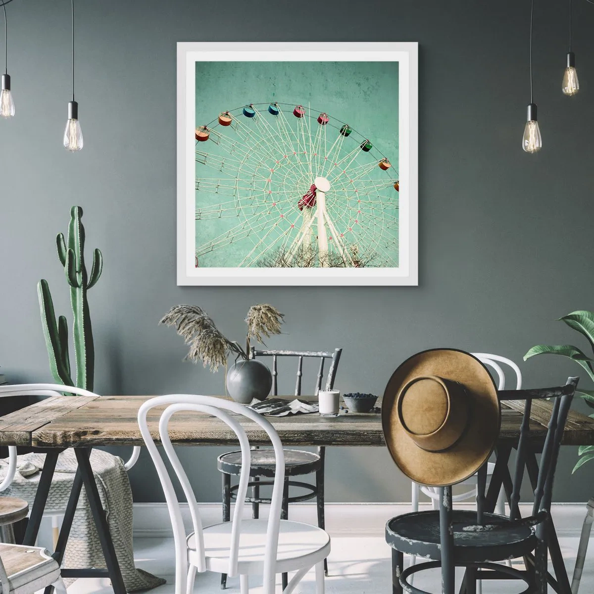 Plagát v bielom ráme - Pozývame vás na zábavu - 50x50 cm