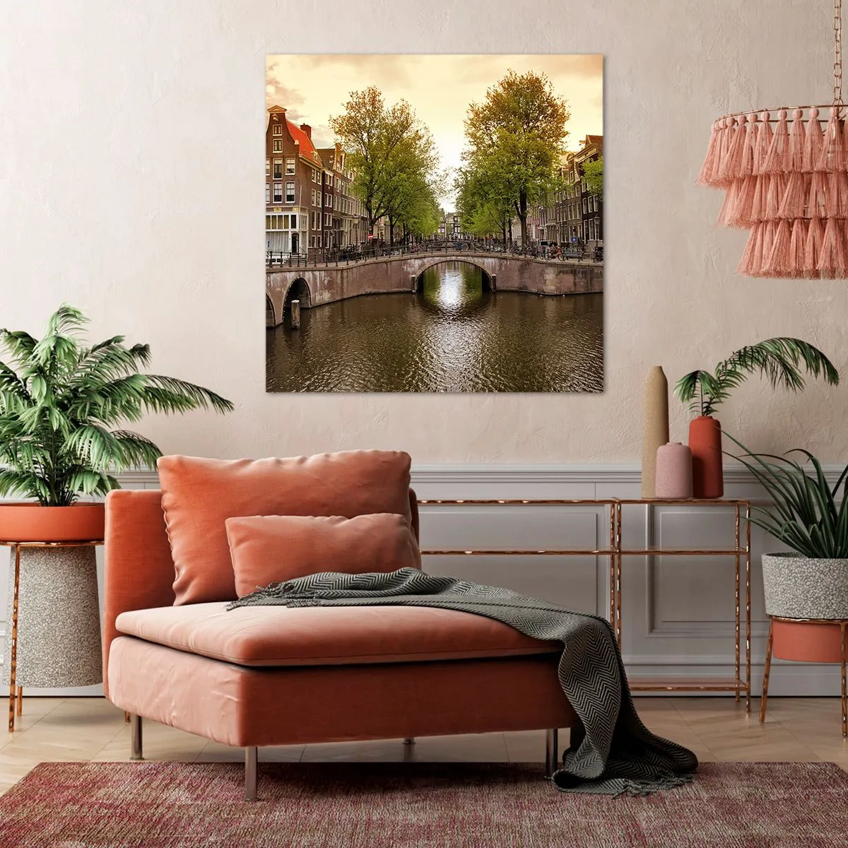 Obraz na plátne - Loďou alebo na bicykli? - 70x70 cm