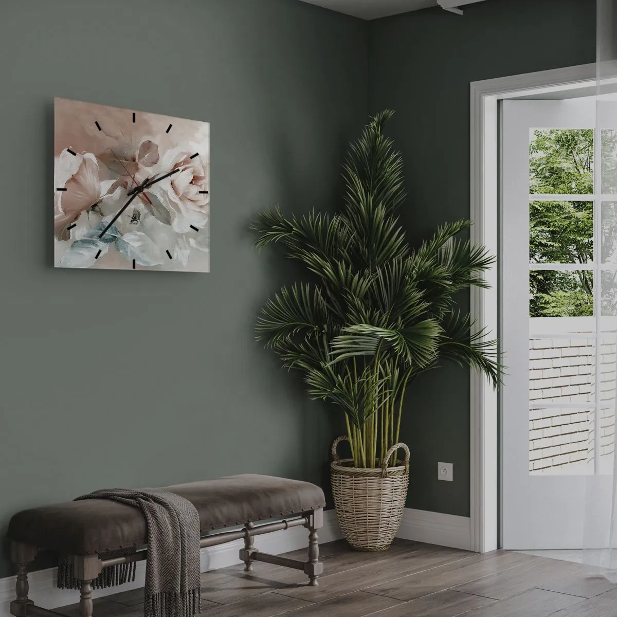 Nástenné hodiny - Duch romantizmu - 30x30 cm