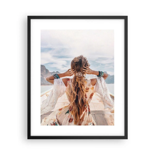 Plagát v čiernom ráme - Na ceste ku šťastiu - 40x50 cm