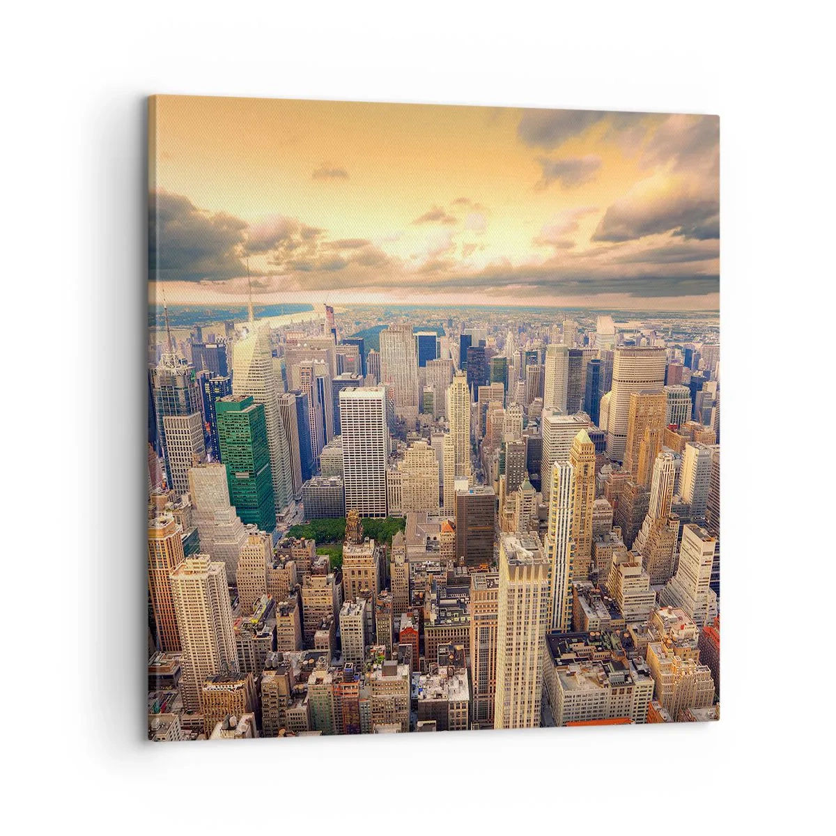 Obraz na plátne - Pozlátené Metropolis - 60x60 cm