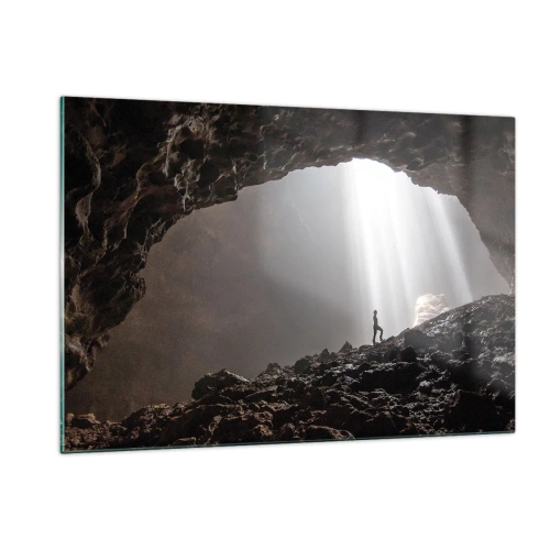 Obraz na skle - Svetelná jaskyňa - 120x80 cm