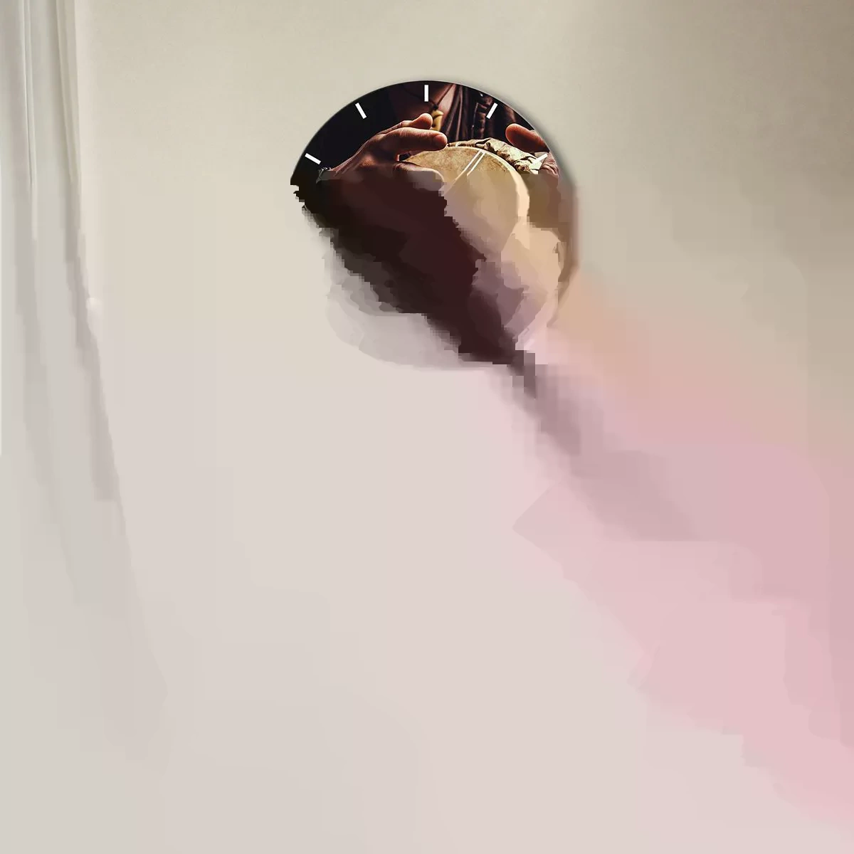 Nástenné hodiny - V rytme srdca - 40x40 cm