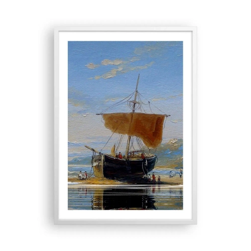 Plagát v bielom ráme - Voda, zem, vzduch - 50x70 cm