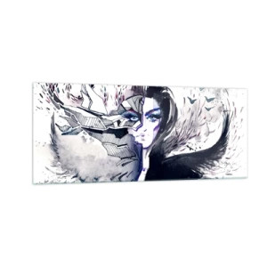 Obraz na skle - Démonická a krásna - 100x40 cm
