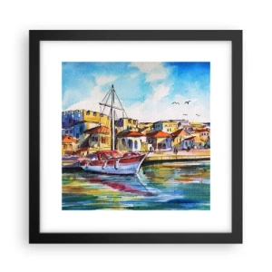Plagát v čiernom ráme - Dúhové popoludnie - 30x30 cm