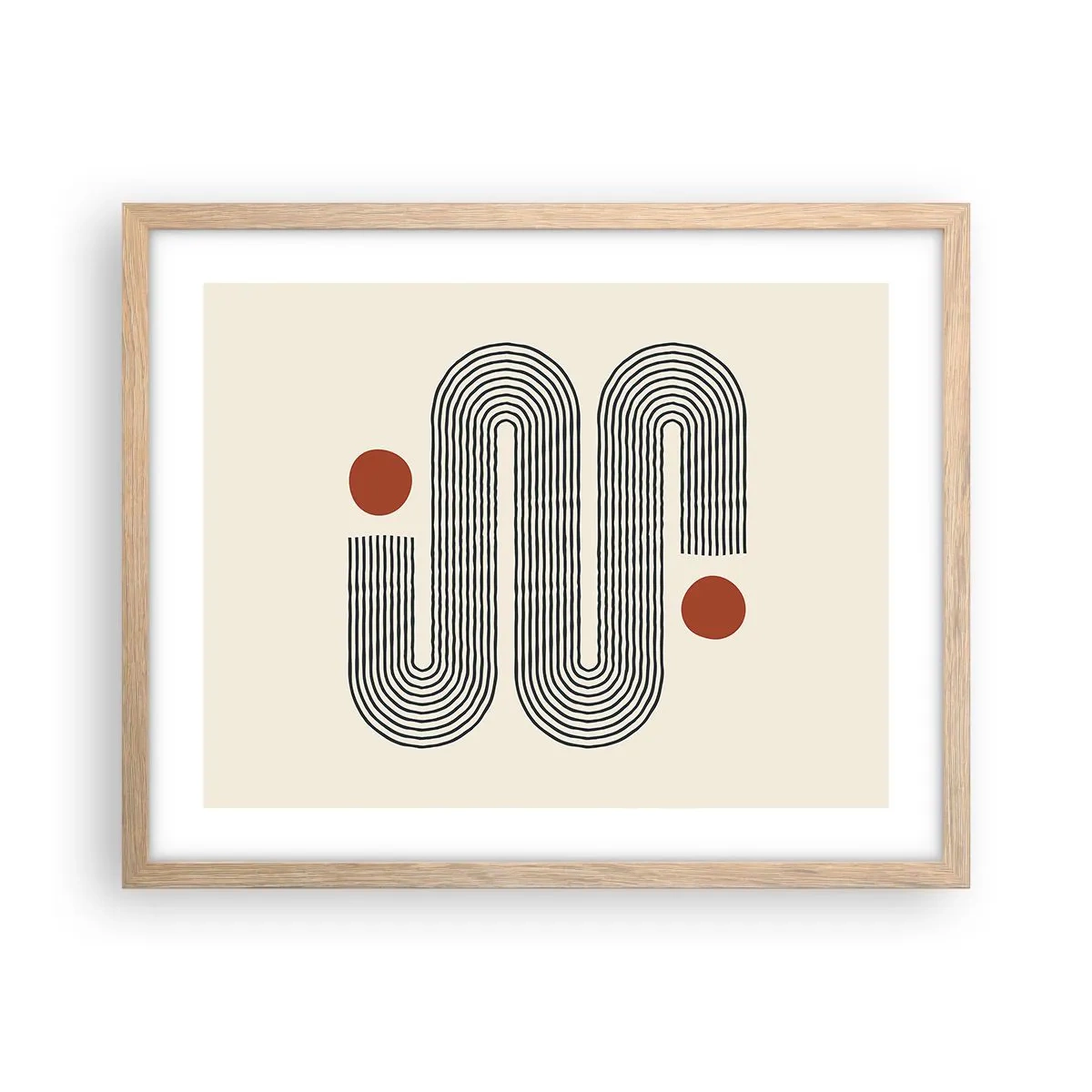 Plagát v ráme zo svetlého duba - Od začiatku do konca - 50x40 cm