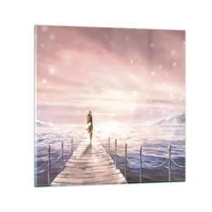 Obraz na skle - Vo svetle sna - 40x40 cm