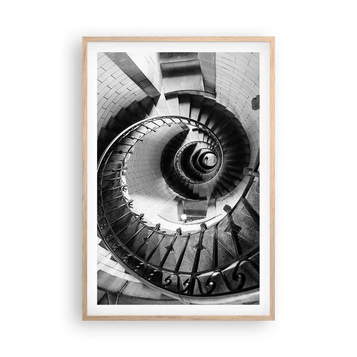 Plagát v ráme zo svetlého duba - Len vyššie a vyššie - 61x91 cm