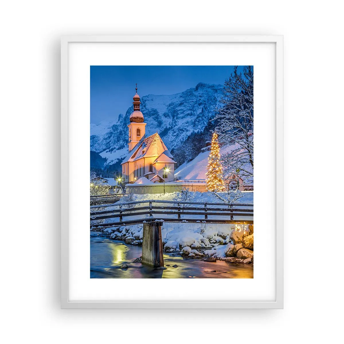 Plagát v bielom ráme - Duch Vianoc - 40x50 cm