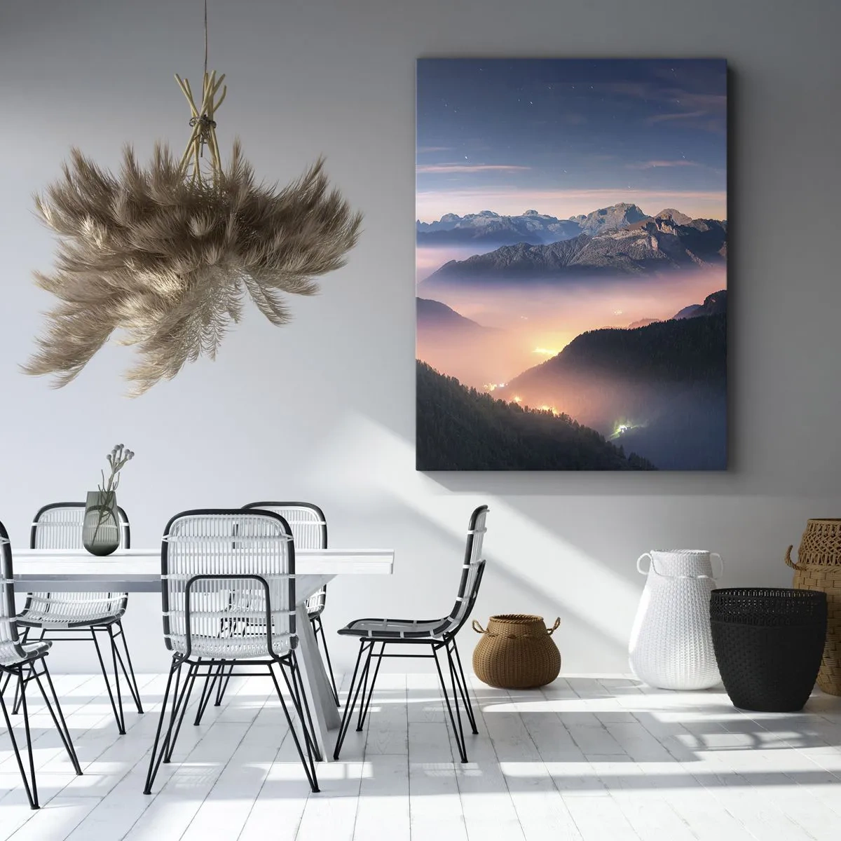 Obraz na plátne - Svetlo v údoliach - 65x120 cm
