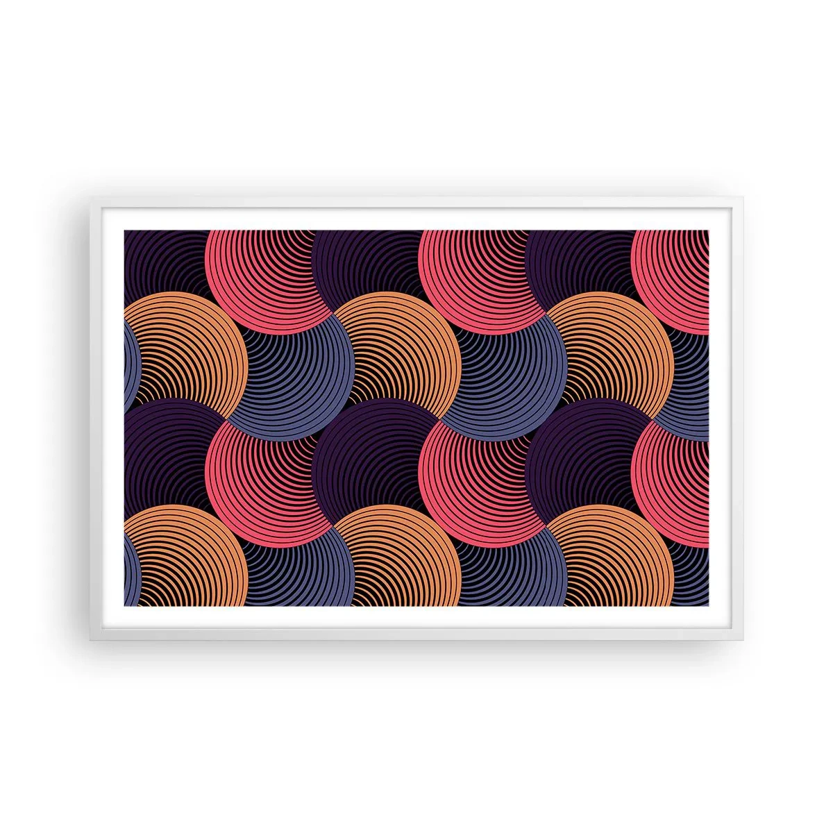 Plagát v bielom ráme - V kruhovom rytme - 91x61 cm