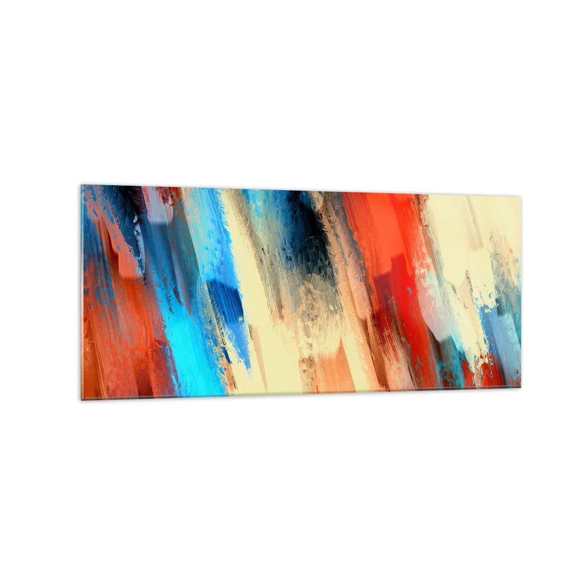 Obraz na skle - Vodopád farieb - 120x50 cm