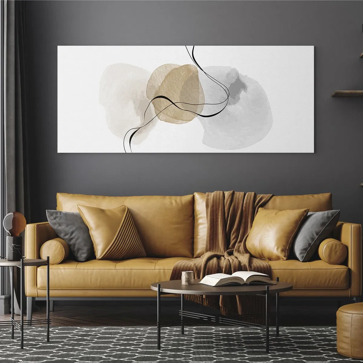 Obraz na skle - Vzdušné korálky - 160x50 cm