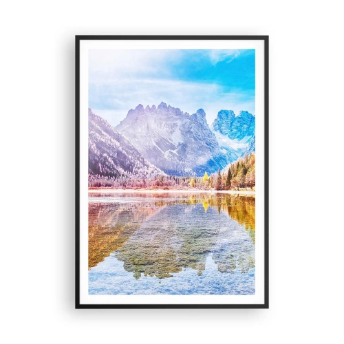 Plagát v čiernom ráme - A v horách už je jeseň - 70x100 cm